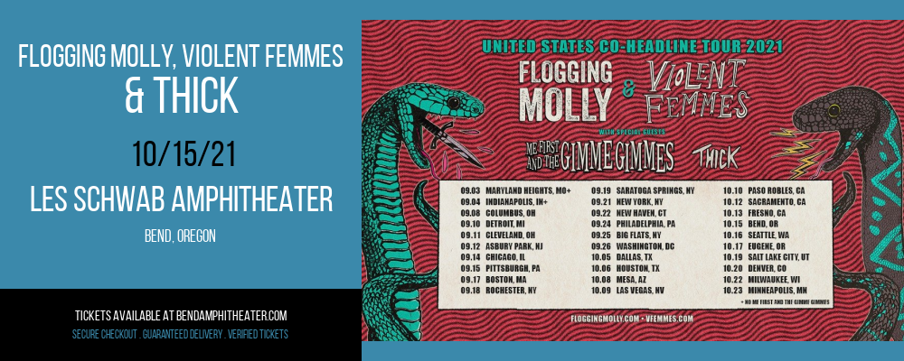 Flogging Molly, Violent Femmes & Thick at Les Schwab Amphitheater