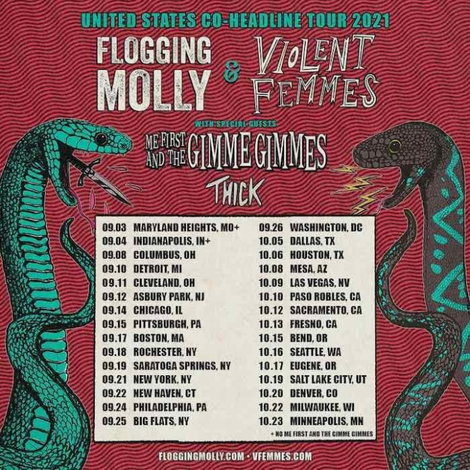 Flogging Molly, Violent Femmes & Thick at Les Schwab Amphitheater